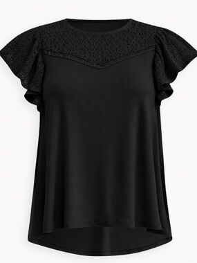 Torrid Super Soft Lace Ruffle Sleeve Top